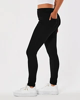 High-Rise Black Super Skinny Jeans