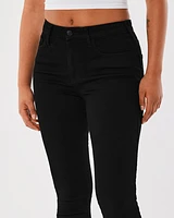 High-Rise Black Super Skinny Jeans