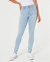 High-Rise Light Wash Super Skinny Jeans