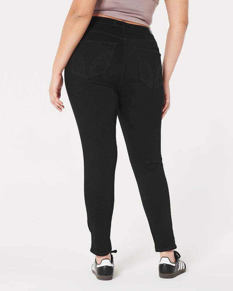 Curvy High-Rise Ripped Super Skinny Jeans