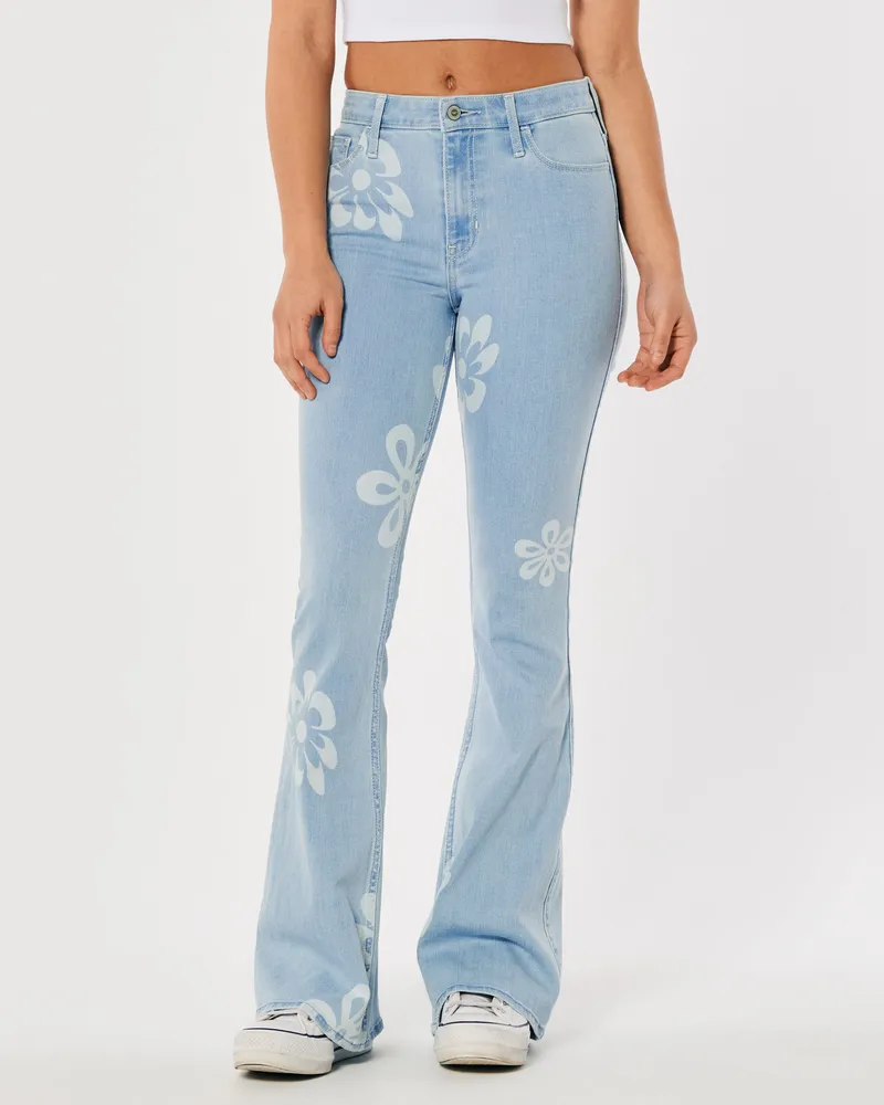 High-Rise White Vintage Flare Jeans