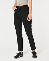 Curvy Ultra High-Rise Black Mom Jeans