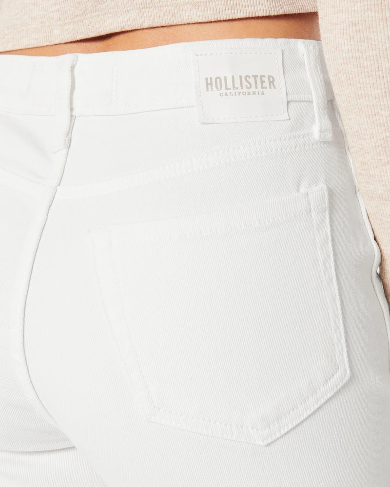 Ultra High-Rise White Mom Jeans