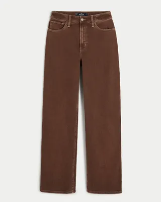 Ultra High-Rise Brown Dad Jeans