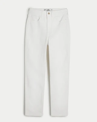 Curvy Ultra High-Rise White Mom Jeans