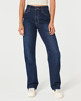 Ultra High-Rise Dark Wash Dad Jeans