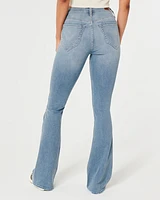 High Rise Medium Wash Flare Jeans