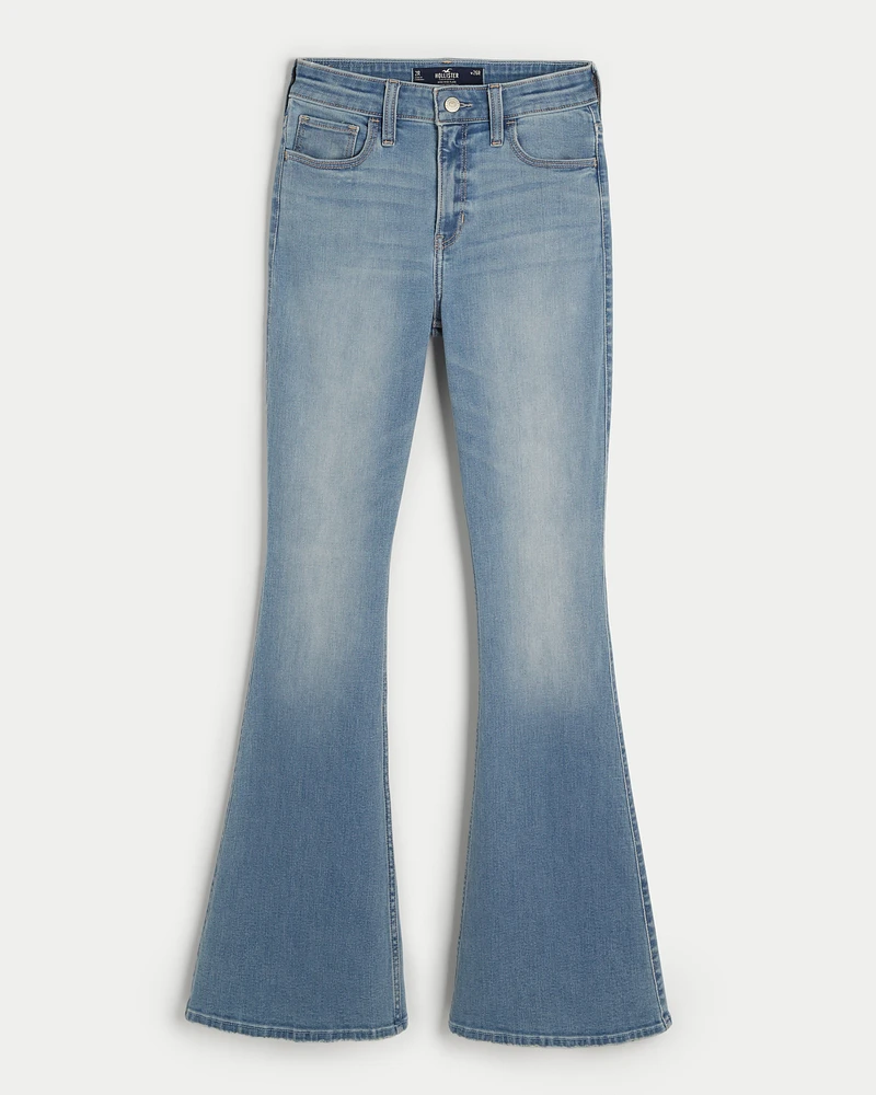 High Rise Medium Wash Flare Jeans