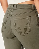 High-Rise Olive Green Super Skinny Jeans