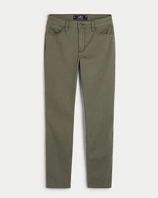 High-Rise Olive Green Super Skinny Jeans