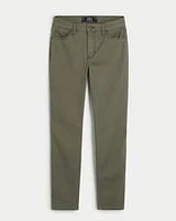 High-Rise Olive Green Super Skinny Jeans