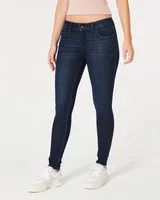 Curvy Low-Rise Dark Wash Super Skinny Jeans
