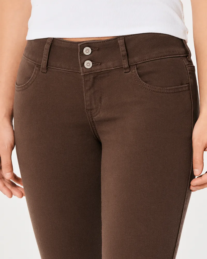 Low-Rise Brown Flare Jeans
