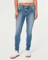 Low-Rise Medium Wash Super Skinny Jeans