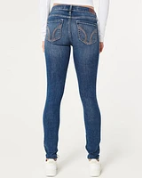 Low-Rise Dark Wash Super Skinny Jeans