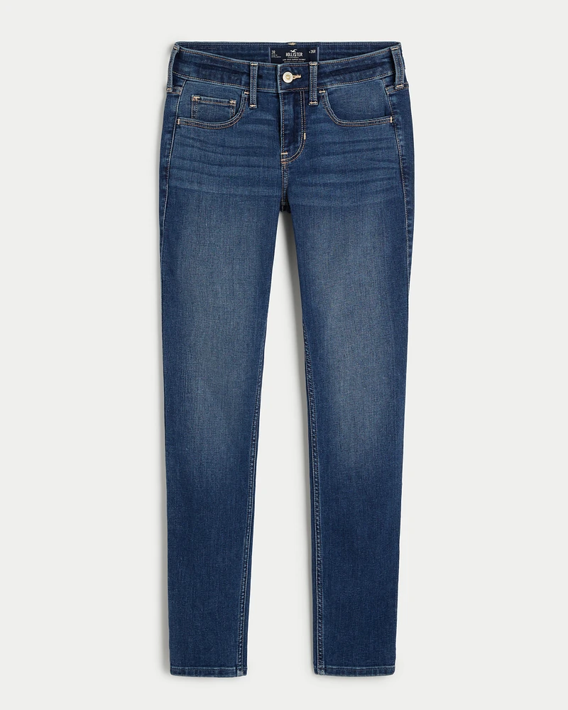 Low-Rise Dark Wash Super Skinny Jeans