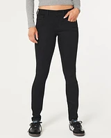 Low-Rise Black Super Skinny Jeans