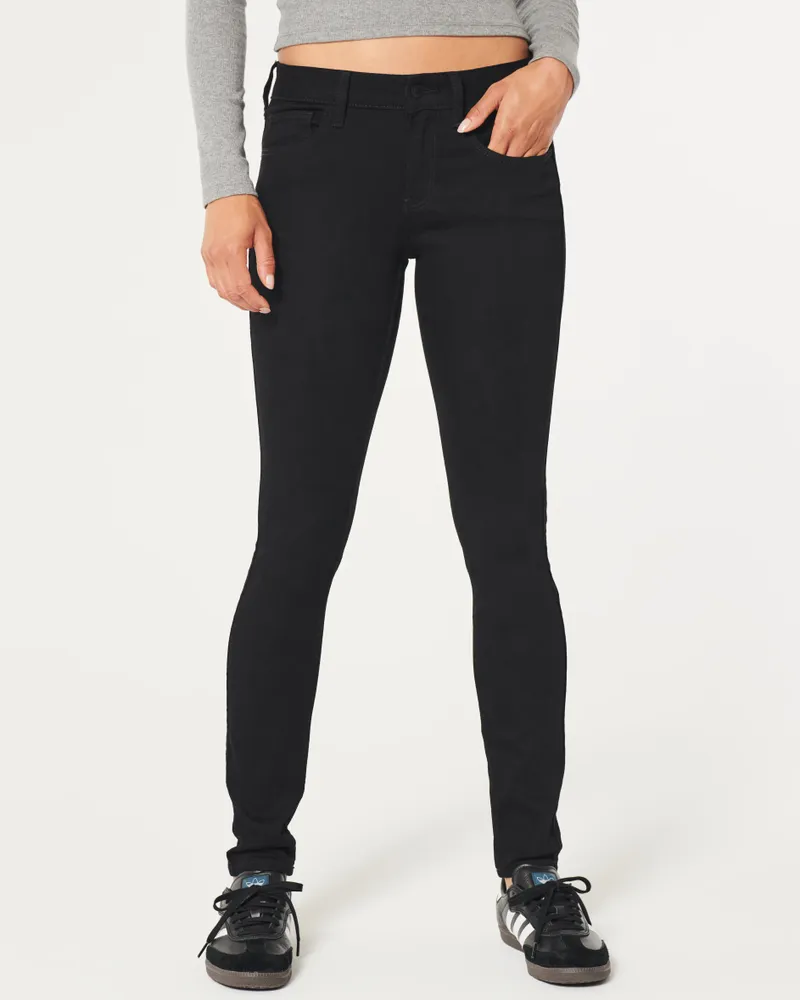 Hollister low-rise ripped jean leggings (jeggings).