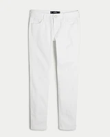 Low-Rise White Super Skinny Jeans