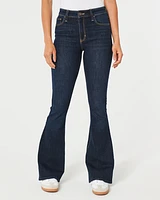 High-Rise Dark Wash Flare Jeans