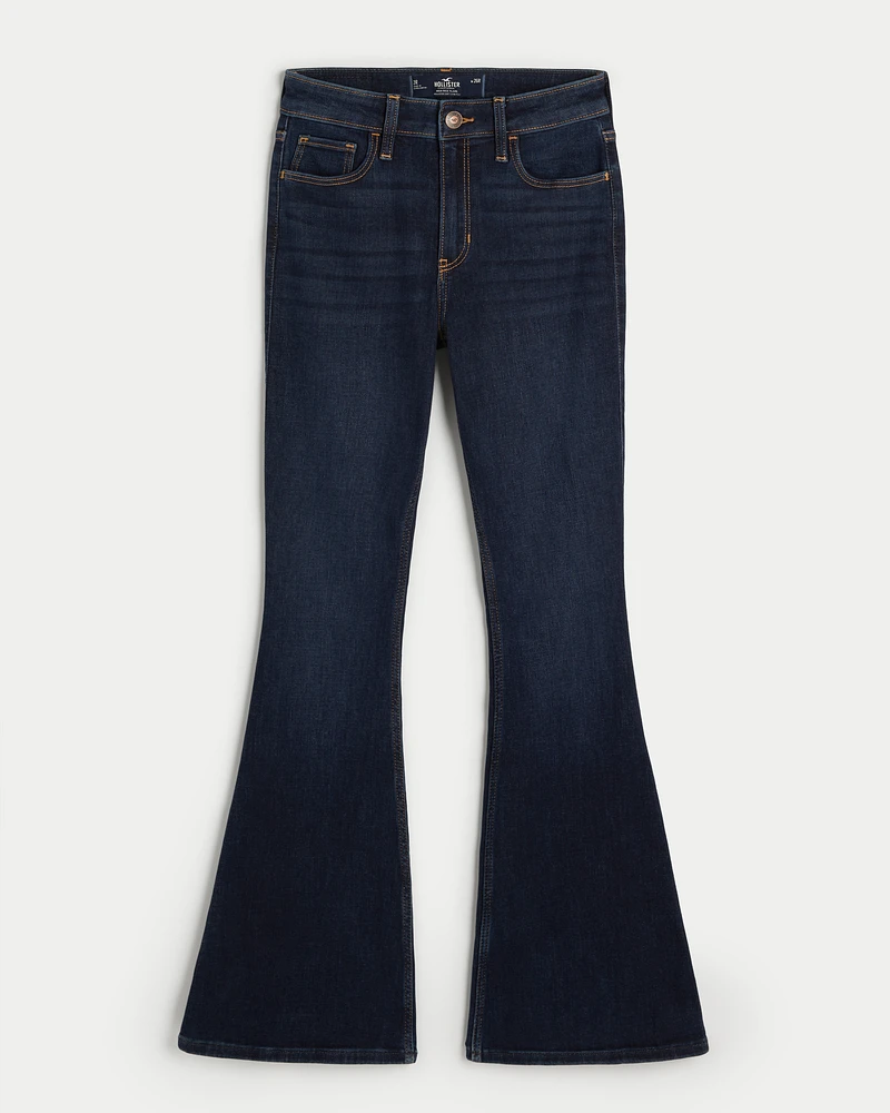 High-Rise Dark Wash Flare Jeans