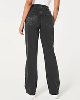 Ultra High-Rise Ripped Light Wash Dad Jeans