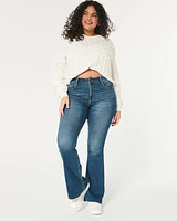 Curvy High-Rise Medium Wash Flare Jeans