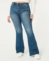 Curvy High-Rise Medium Wash Flare Jeans