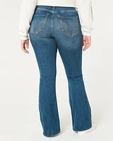 Curvy High-Rise Medium Wash Flare Jeans