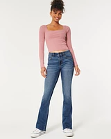 Mid-Rise Medium Wash Boot Jeans