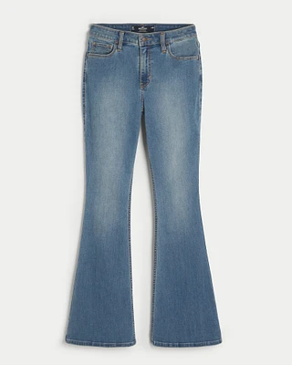 High-Rise Medium Wash Flare Jeans