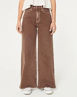 Ultra High-Rise Brown Wide Leg Jeans