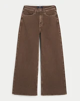 Ultra High-Rise Brown Wide Leg Jeans