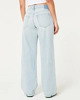 Low-Rise Light Wash Baggy Jeans