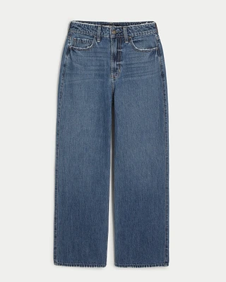 Ultra High-Rise Medium Wash Baggy Jeans