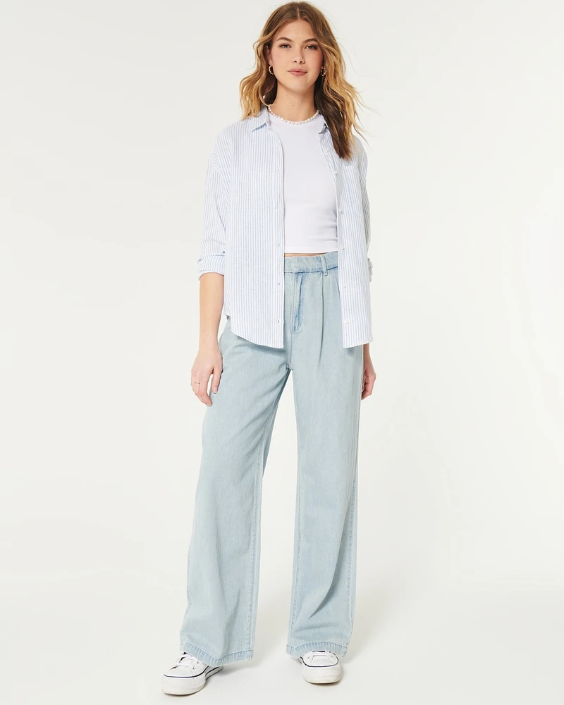 Hollister Livvy Ultra High-Rise Lightweight Wide-Leg Jeans