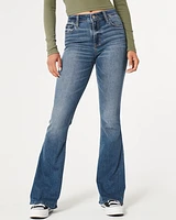 High-Rise Medium Wash Flare Jeans