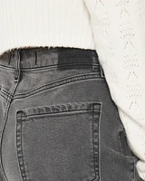 Ultra High-Rise Washed Black Baggy Jeans