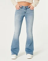 Low-Rise Medium Wash Flare Jeans