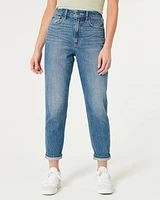 Ultra High-Rise Dark Wash Mom Jeans