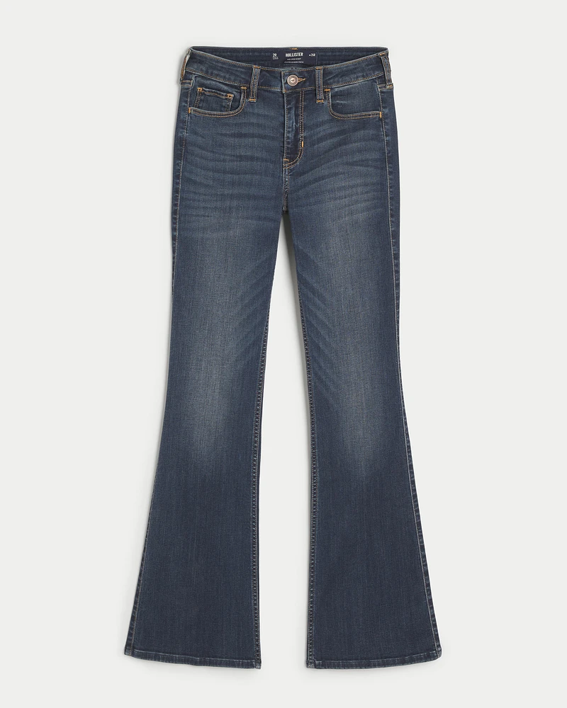 Mid-Rise Dark Wash Boot Jeans