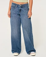 Low-Rise Medium Wash Super Baggy Jeans