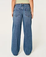 Low-Rise Medium Wash Super Baggy Jeans