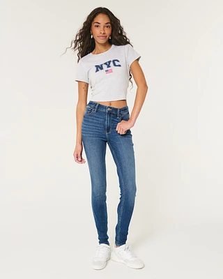 High-Rise Dark Wash Super Skinny Jeans