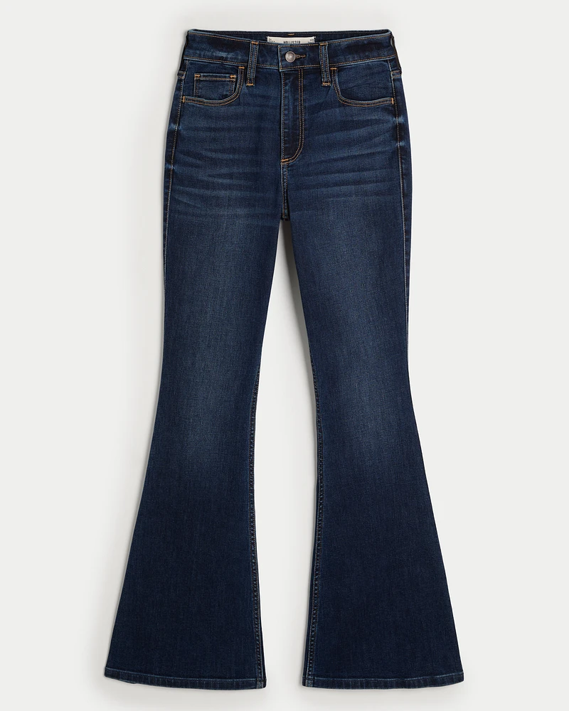 Curvy High-Rise Dark Wash Flare Jeans