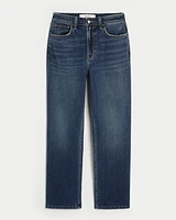 Ultra High-Rise Dark Wash 90s Straight Jeans