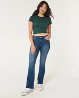 Curvy Mid-Rise Dark Wash Boot Jeans