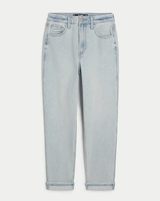 Ultra High-Rise Light Wash Mom Jeans