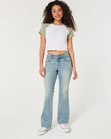 Mid-Rise Light Wash Relaxed Boot Jeans