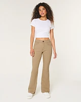 Mid-Rise Khaki Boot Jeans